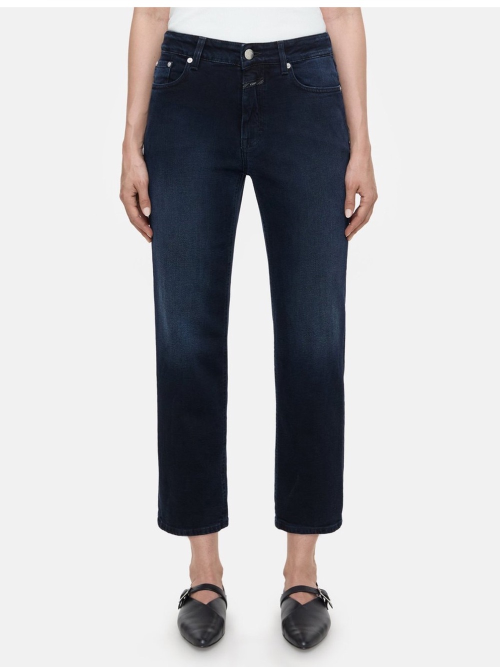 Closed Milo Jean in Navy